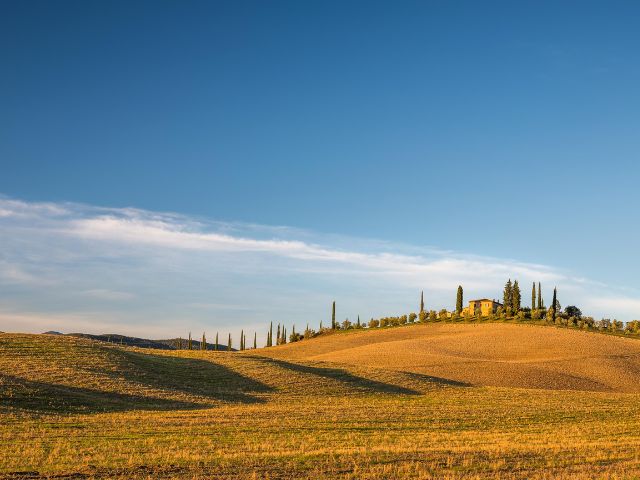 Vista di un panorama della Toscana