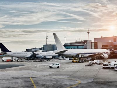 Pista areoportuale trafficata