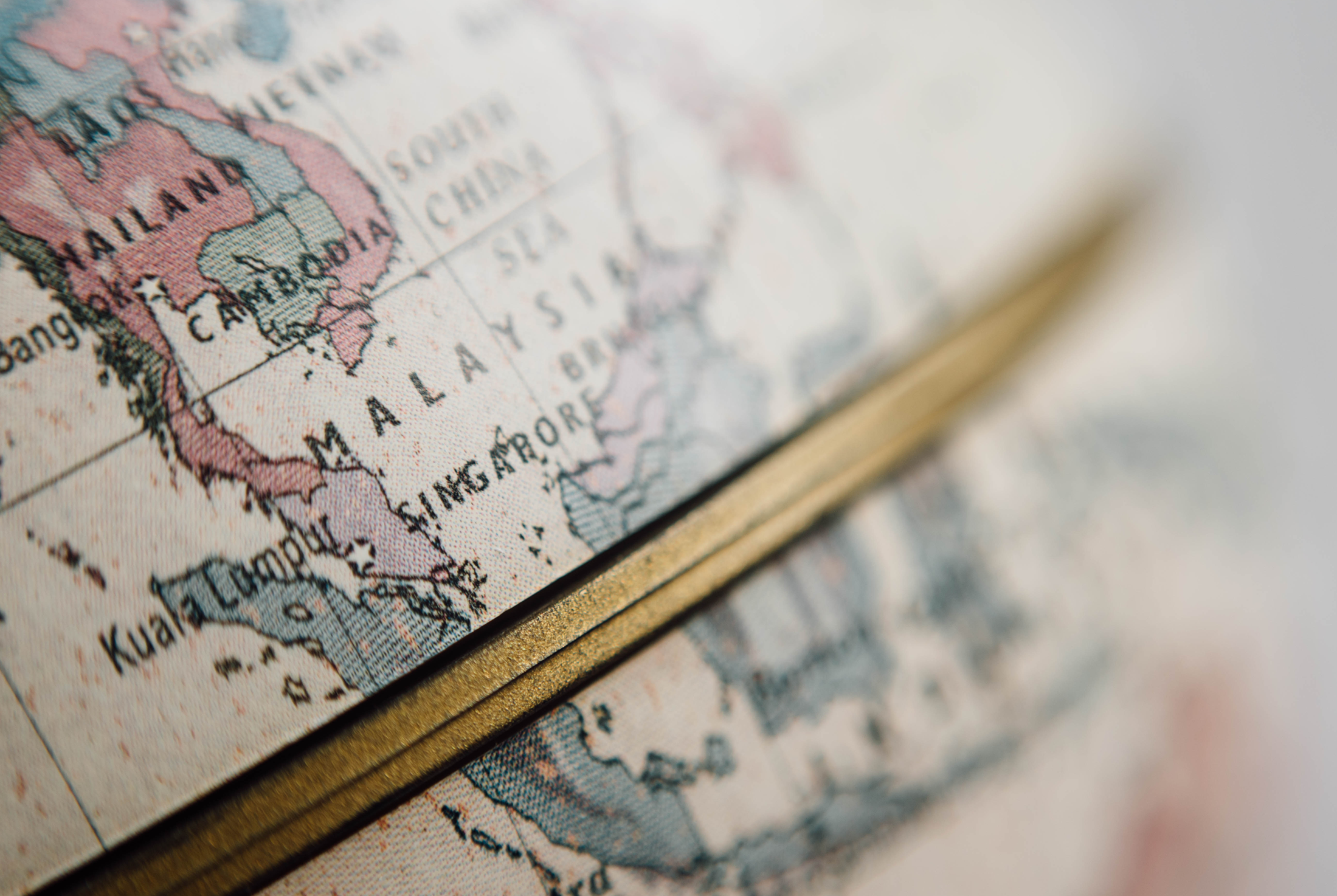 A partial detail of a globe