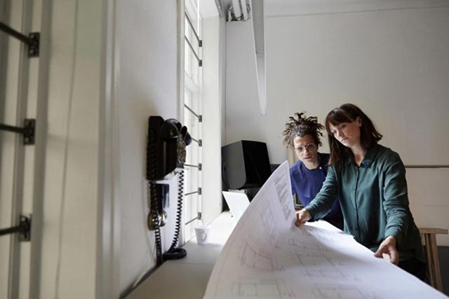 two women in the office