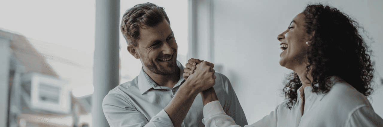 Peoples handshaking