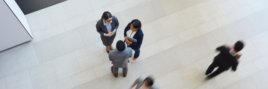 people seen from above