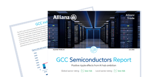 teaser image showcasing the front page with title of report "GCC Semiconductors Report"