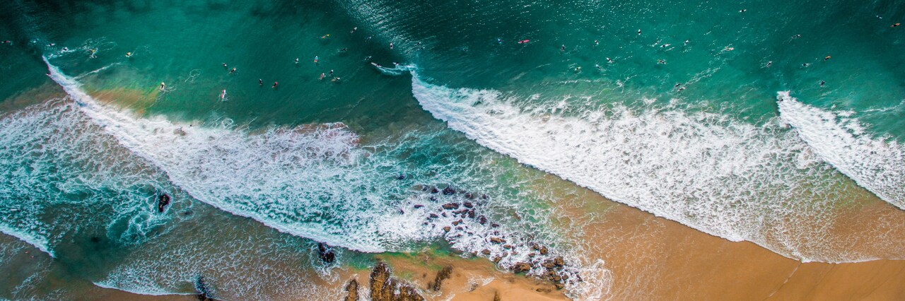 beautiful beach with tides
