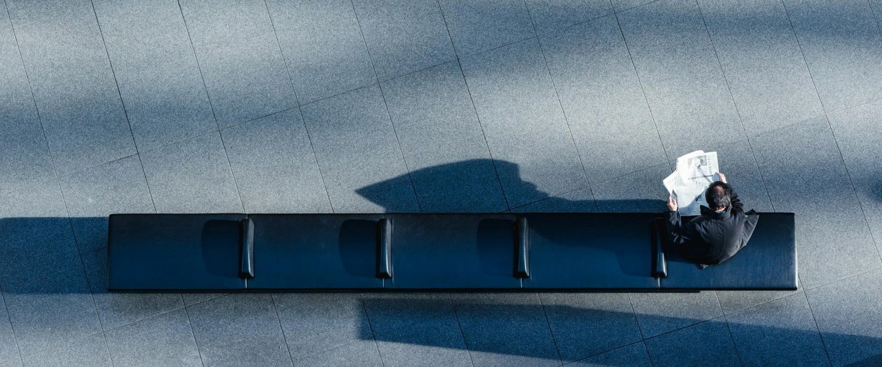 office lounge view from the top