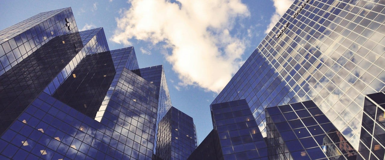 Facadee of a modern office buildings