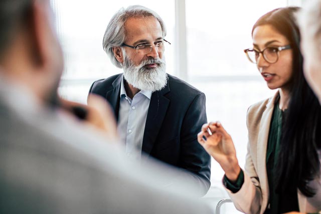 meeting at the conference room in a meeting