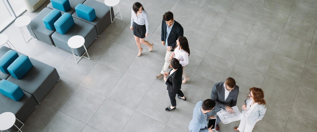 Professional business people working together