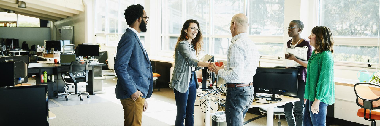 people meeting in an office