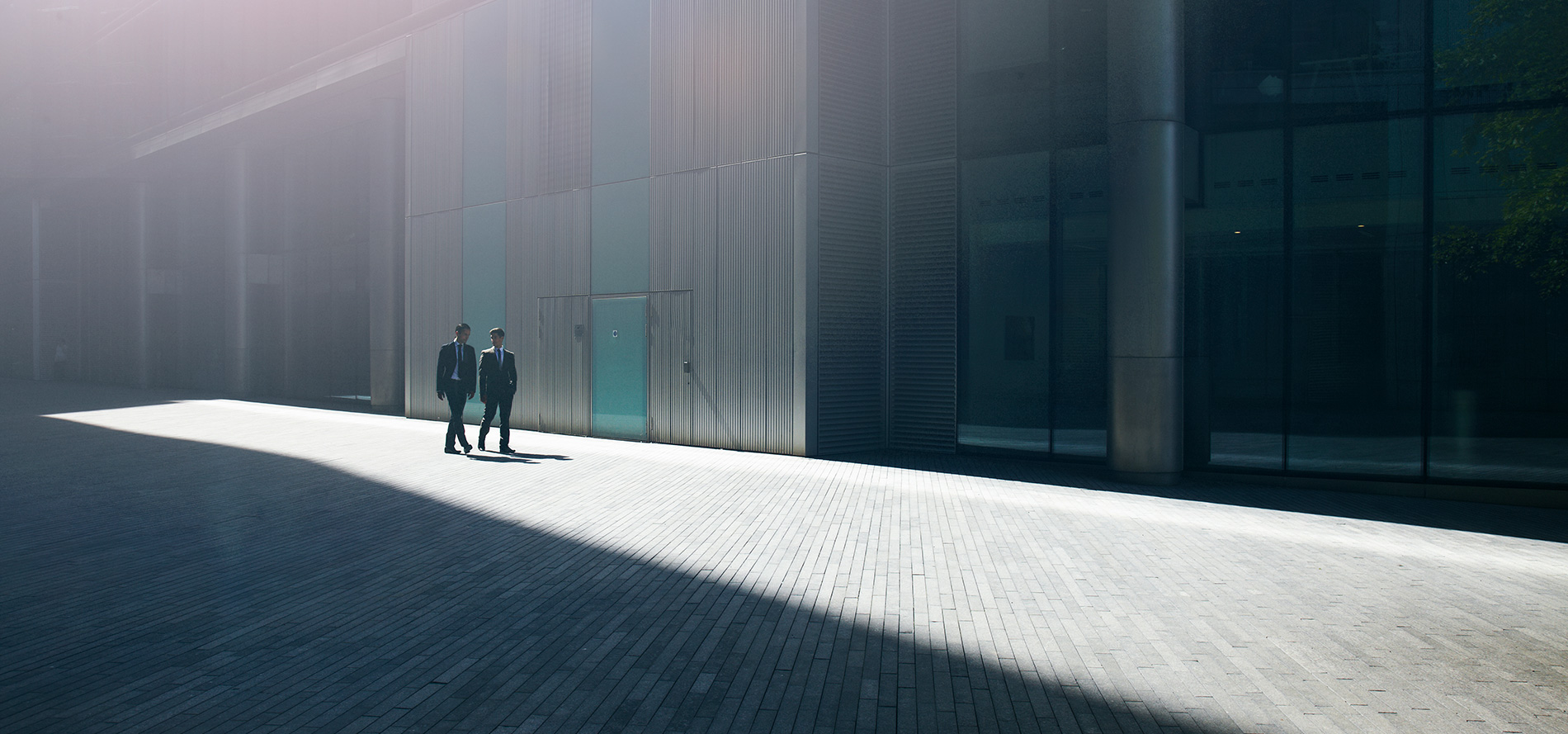 two people walking
