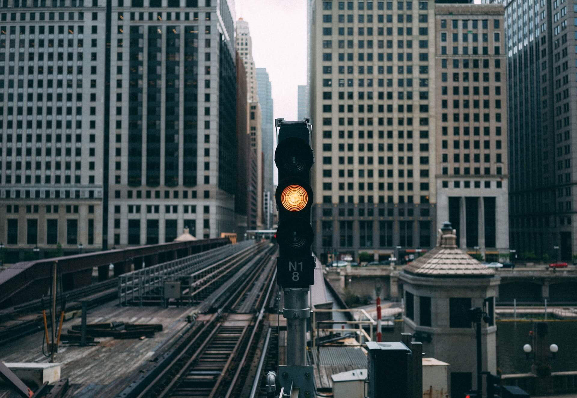 yellow traffic light