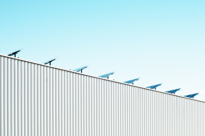 roof with solar panels