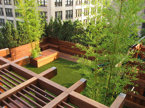 outdoor seating area