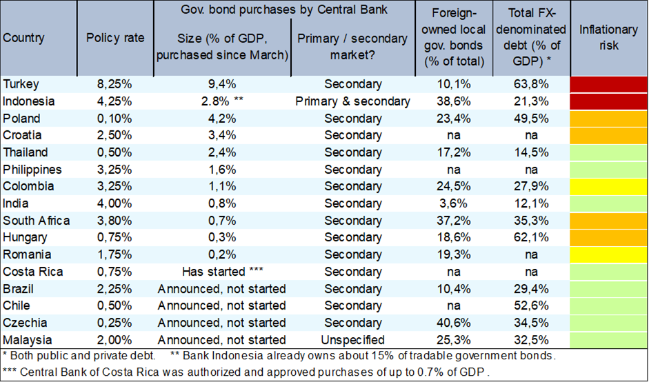 Figure 13 - Government bond purchase programs in EMs 