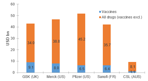Figure 2: Breakdown of 2019 revenues by company