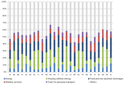 Figure 11 – Breakdown of household consumption in Europe