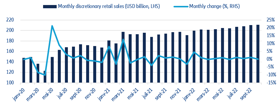 Figure 1: US discretionary retail sales