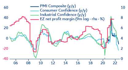 Figure 8: Eurozone net profit margins (y/y)
