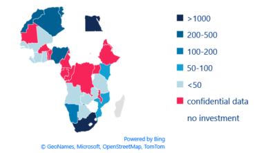 Figure 11: Distribution of German FDI portfolios in Africa, in EUR mn 