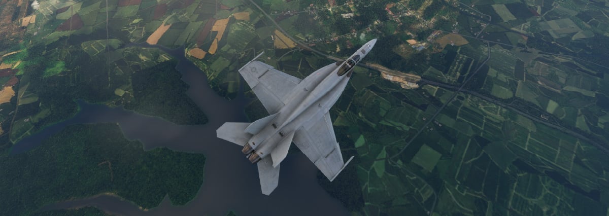 military aircraft over crop fields