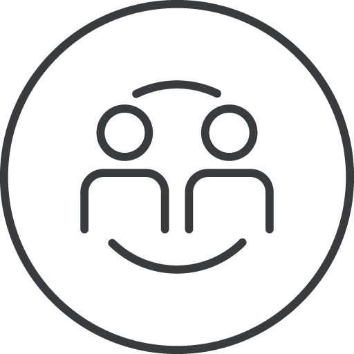 Icona di due persone in connessione