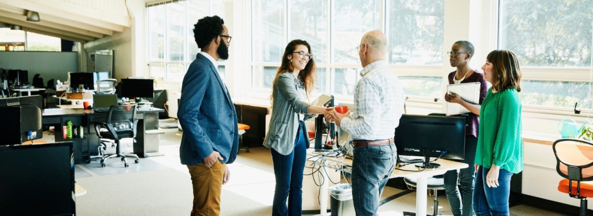 Un team di progetto si presenta al cliente