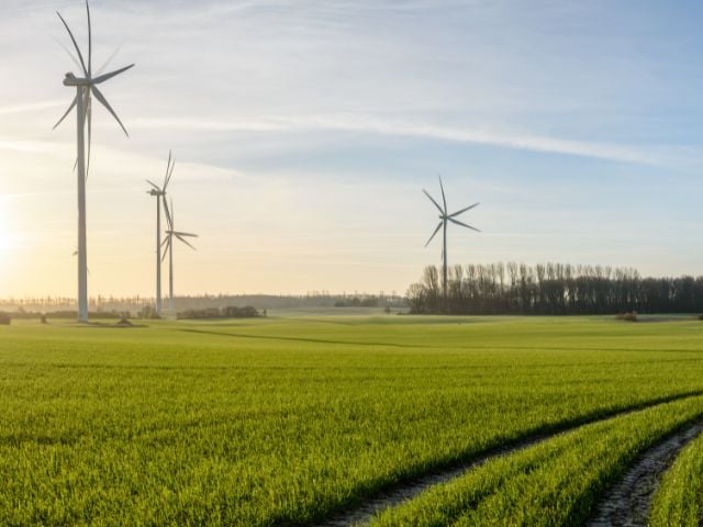Parco eolico in funzione
