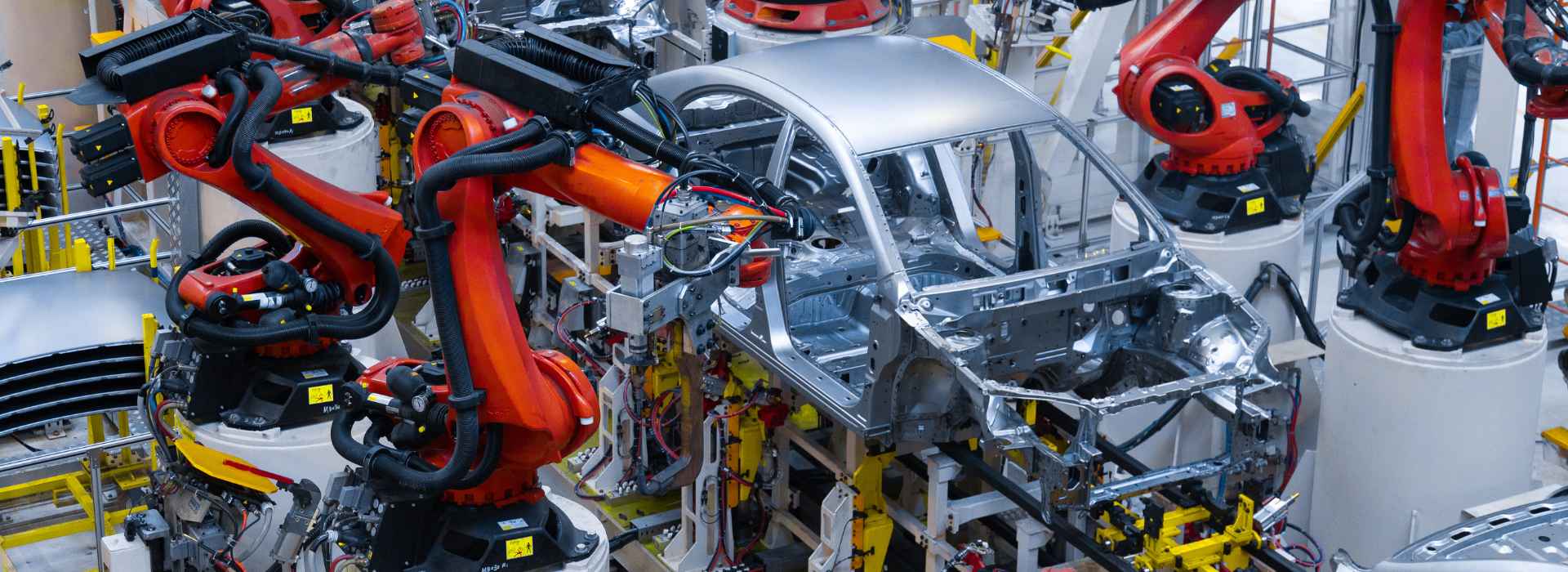 Catena di montaggio di un'industria automobilistica