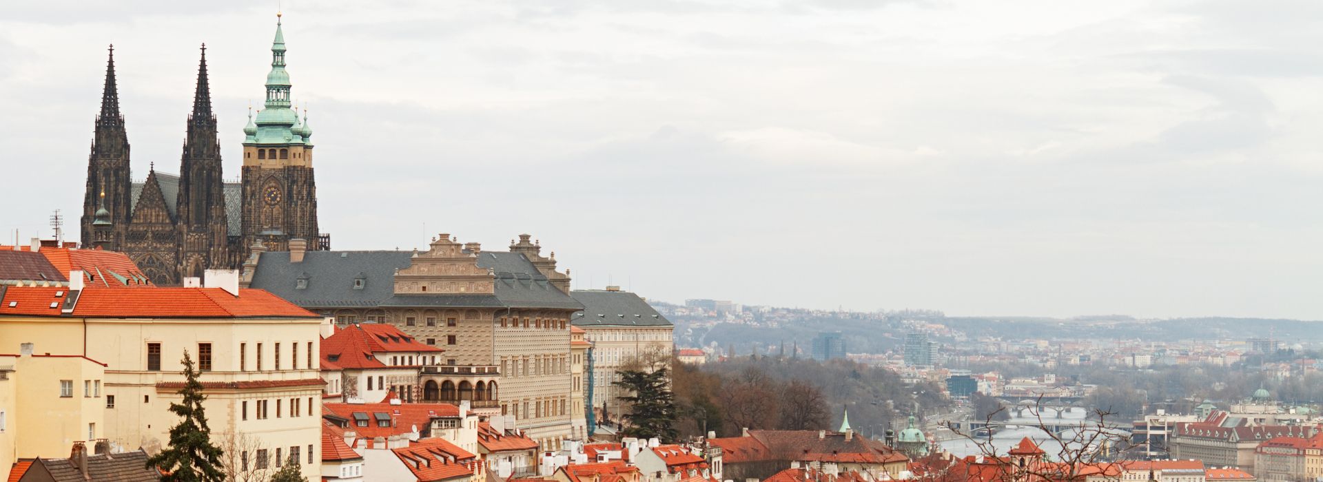Vista di Praga con Castello