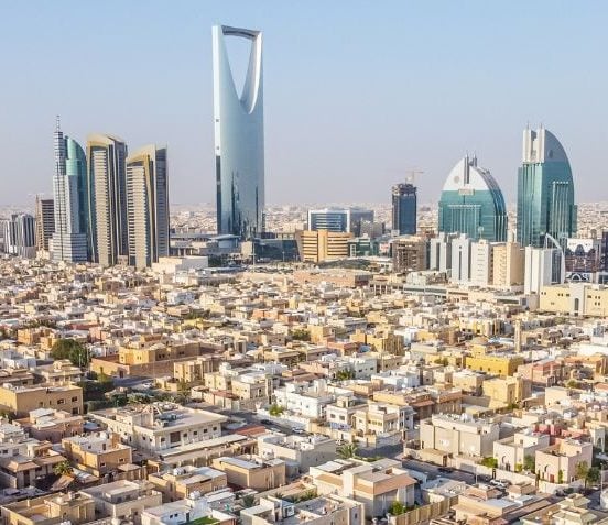 Vista di Riad, in Arabia Saudita