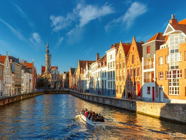 Canale della città di Bruges, in Belgio