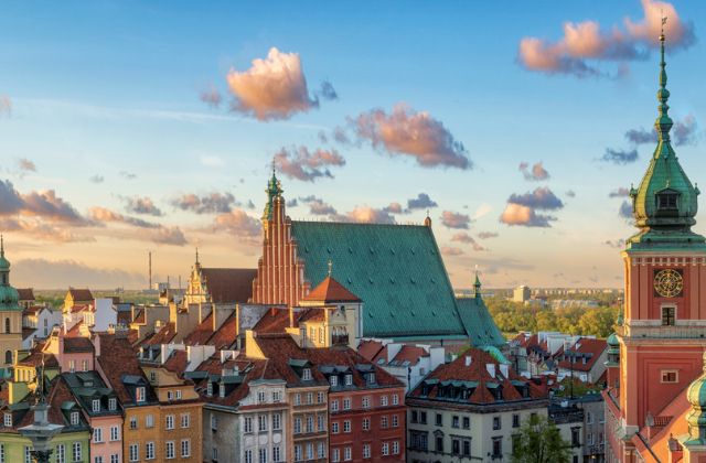 Vista della città, in Polonia