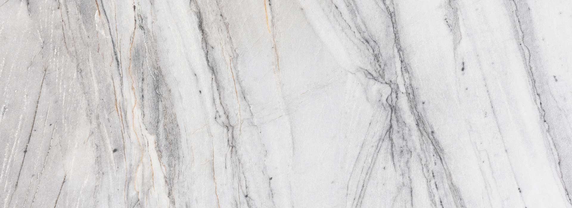 Lastra di marmo bianco con venature nere e dorate