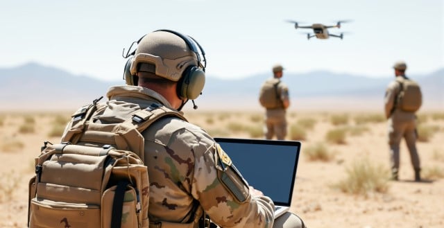 militairen-drone-woestijn