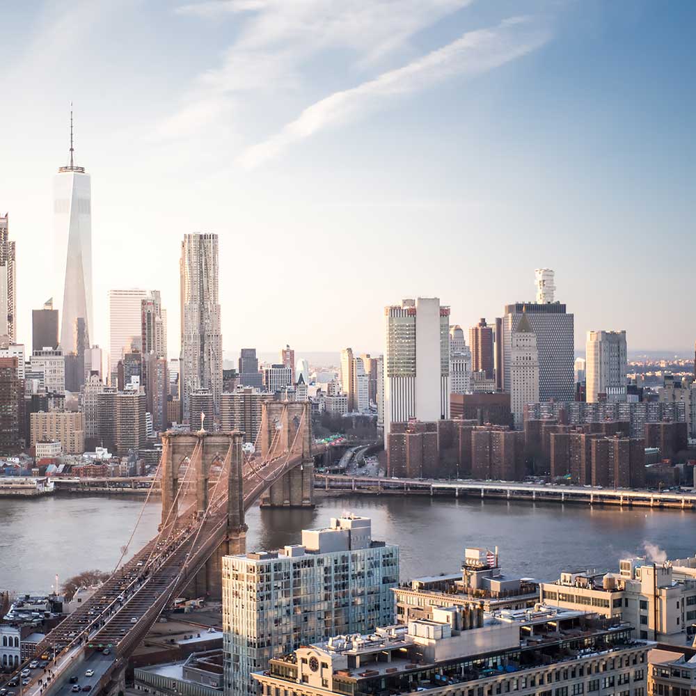 Panorama miasta z wierzowcami
