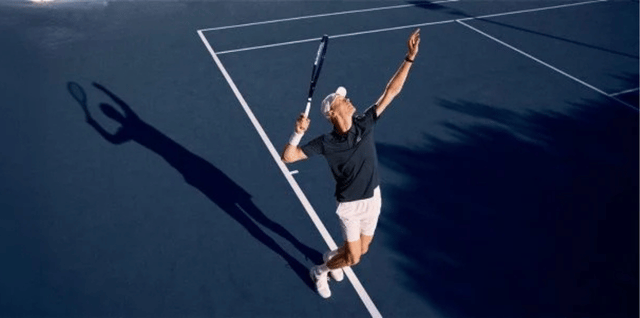 Jannik Sinner playing tennis