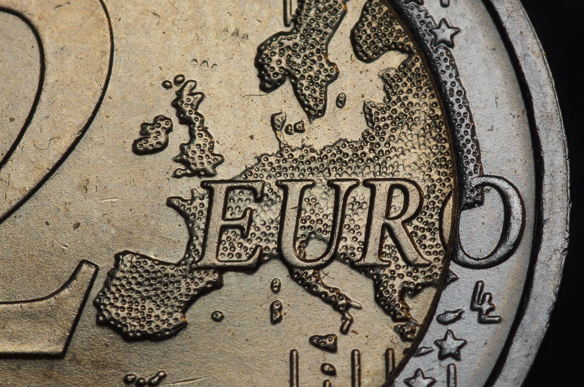 zbliżenie starej monety euro