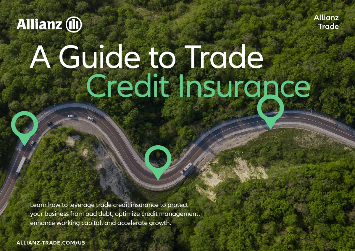 city skyline with words "A Guide to Credit Insurance" 